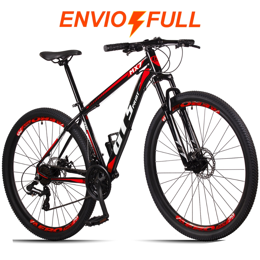 Bicicleta Aro 29 GT Sprint MX7 24V index Freio Disco Alumínio Suspensão
                      Aero MTB