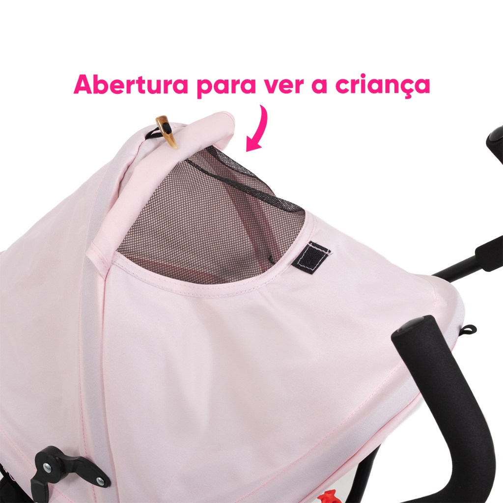 Carrinho de Bebê Guarda Chuva Passeio Leve e Dobrável Mega Compras Compacto, Seguro,Cinto - 11