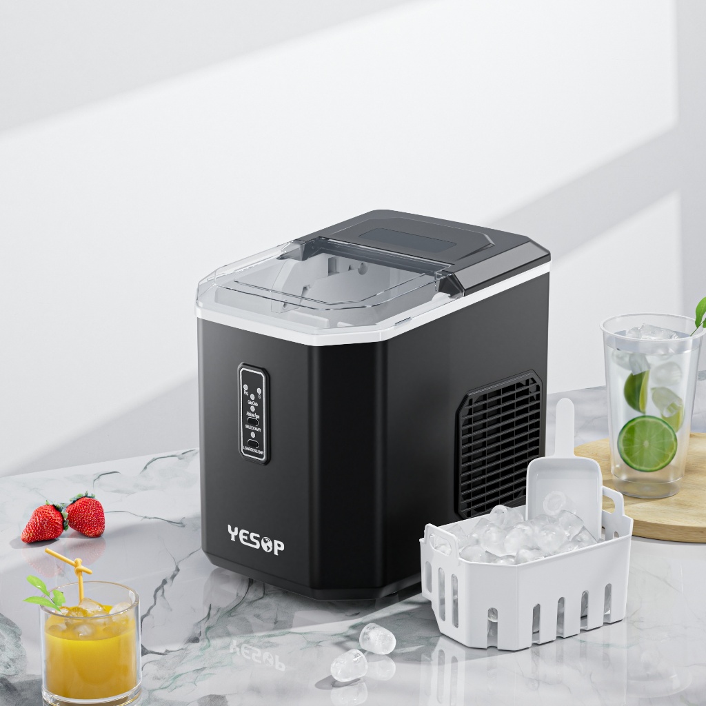 YESOP Máquina De Gelo Portátil Preto 12kg/dia 127V Produção Rápida Turbo Ice Para Casa E Bar - 8