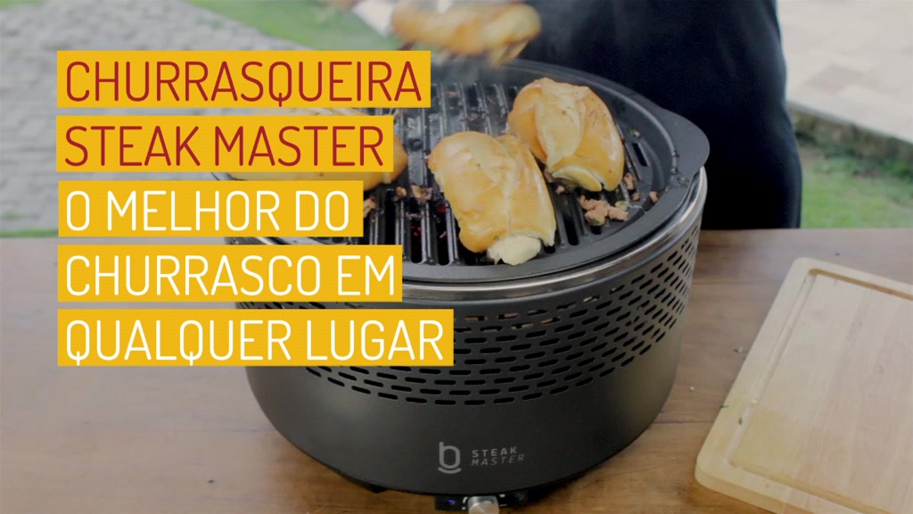 Churrasqueira Portátil A Carvão Biscuitt Steak Master Smoke & Fire USB Com
                      Bag